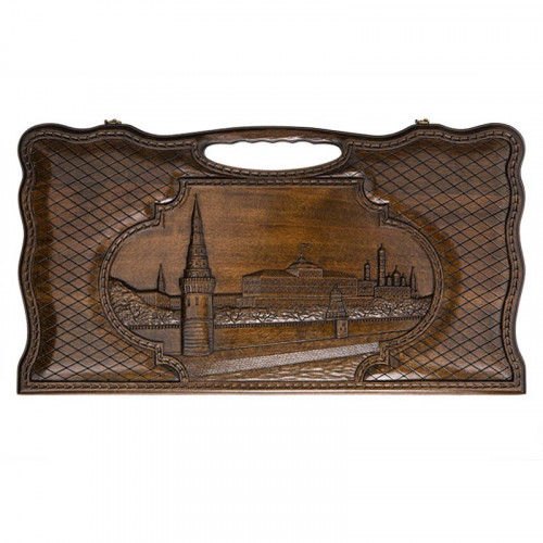 Нарды резные "Кремль" с ручкой Нарды резные "Кремль" с ручкой